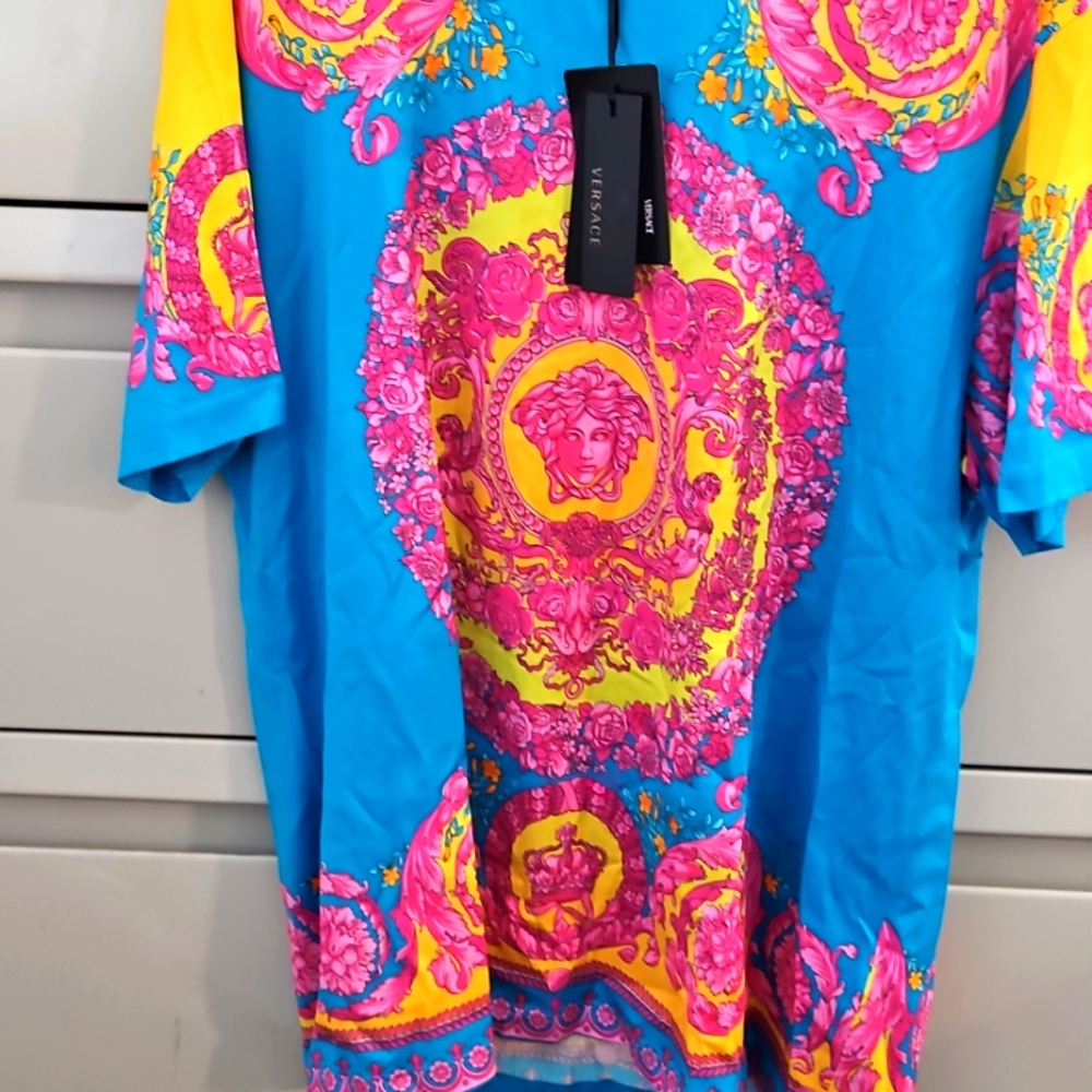 Mens Versace Blue and Yellow Classic Versace Medusa Boroque rare 4XL